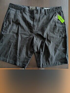 Volcom Frickin Modern Stretch Chino Shorts Black Mens 42 NWT